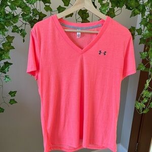 Under Armour Women's Pink V-Neck Top